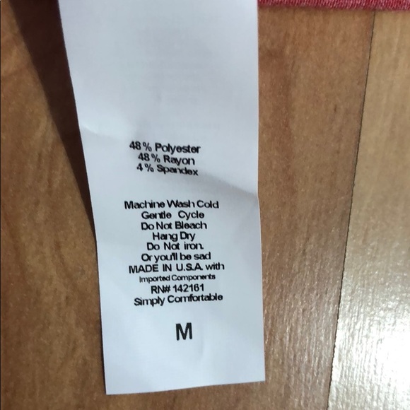 Coral Lularoe Madison Skirt with pockets - Picture 3 of 4